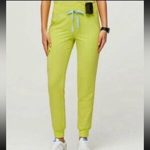 FIGS Zamora scrub bottoms joggers citrine neon yellow po2409